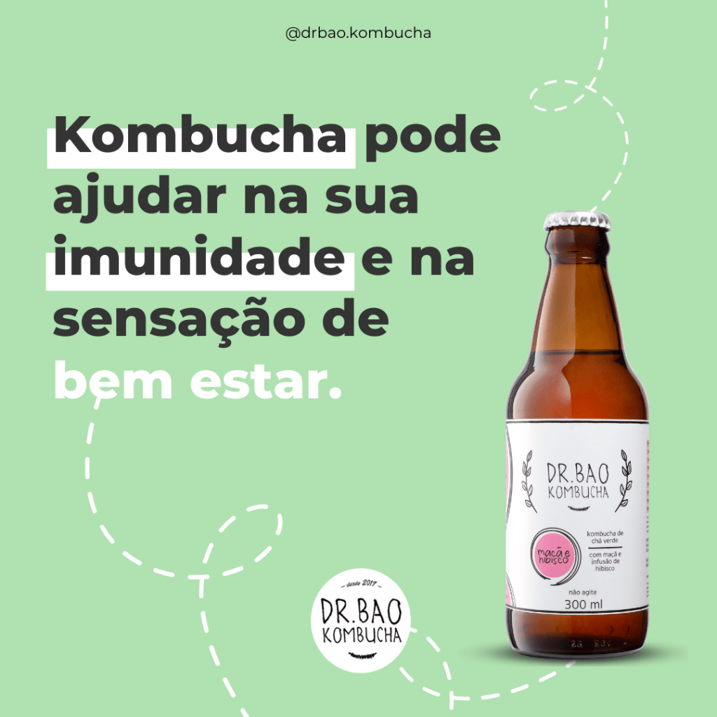 Kombucha pode ajudar na imunidade e na sensação de bem estar